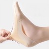 Anna-Kaci 5 Pairs Women Ice Silk Low Cut Liner Socks Deep Cut Design Anti-Slip Cotton Sole Breathable Invisible Socks for Flats - 3 of 4