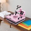 VEVOR Heat Press Machine, 15 x 15 inch, 8 in 1 Heat Transfer Machine with 6-30 oz Tumbler Press, 360° Swing Away T-Shirt Pressing, Pink - 2 of 4
