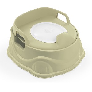 Dolu Nuve 3-in-1 Potty, Toilet Adapter, and Step Stool, Ergonomic Design, Green - 1 of 4