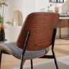 HDZNVF Set of 2 Dining Chairs Mid Century Modern Retro Faux Leather Chair - 3 of 4