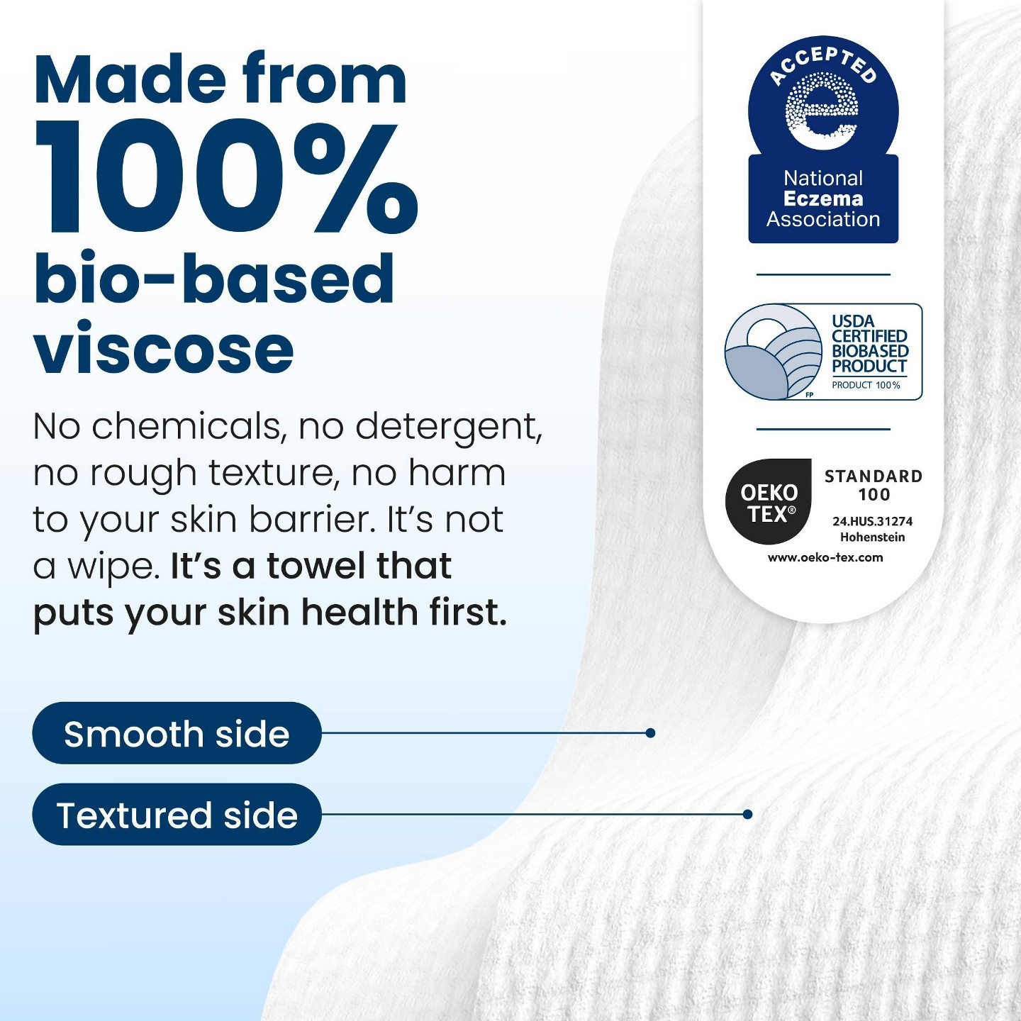 Полотенца Clean Skin Club Disposable Face for Improved Skin - XL - 50ct — фото 8
