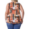 Agnes Orinda Women's Plus Size Round Neck Sleeveless Pleated Flowy Casual Boho Tank Top - 4 of 4
