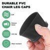 Unique Bargains Non-Slip PVC Chair Leg Caps Floor Protectors for Folding Chairs Black - 2 of 4