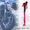 Unique Bargains Bicycle Motorcycle Helmet Pigtail Braids Hair Suction Cup Black Rose Red 22" - 2 of 4