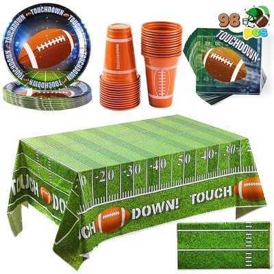 Joyin 98 Pcs Football Party Supplies Set Serves 24 With 24 Cups, 24 ...