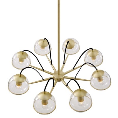 Hanna 8-Light Clear Gold Glass Globe Chandelier