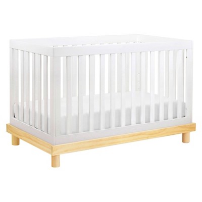 Baby Mod Olivia 3-in-1 Convertible Crib - White/Natural, Greenguard Gold Certified