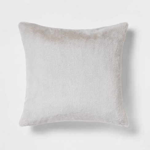 Rabbit fur throw online pillows