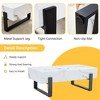 Lyngins Minimalist Coffee Table with MDF Marble-Patterned Top & Black Metal Legs, Multi-Use Living Room Table & Center Table, Easy Assembly - 4 of 4