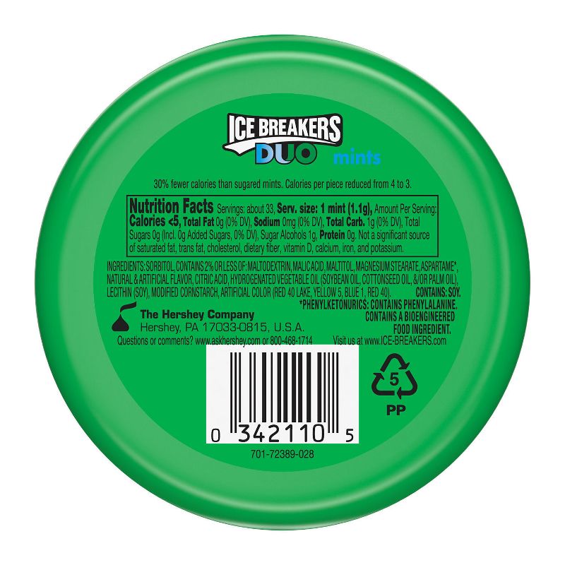 Ice Breakers Duo Watermelon Sugar Free Mint Candies - 1.3oz, 2 of 4
