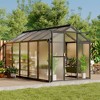Garvee 6x10 FT Greenhouse for Outdoors,Polycarbonate Greenhouse with Quick Setup Structure and Roof Vent,Aluminum Large Walk-in Greenhouse for Garden - 4 of 4