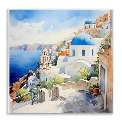 Stupell Industries Santorini City Landscape, 12" x 12"