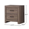 NicBex Nightstand with 2 Drawers,Modern Side Table with Storage Space and Wood Frame,Bedside Table for Bedroom,Living Room - 3 of 4