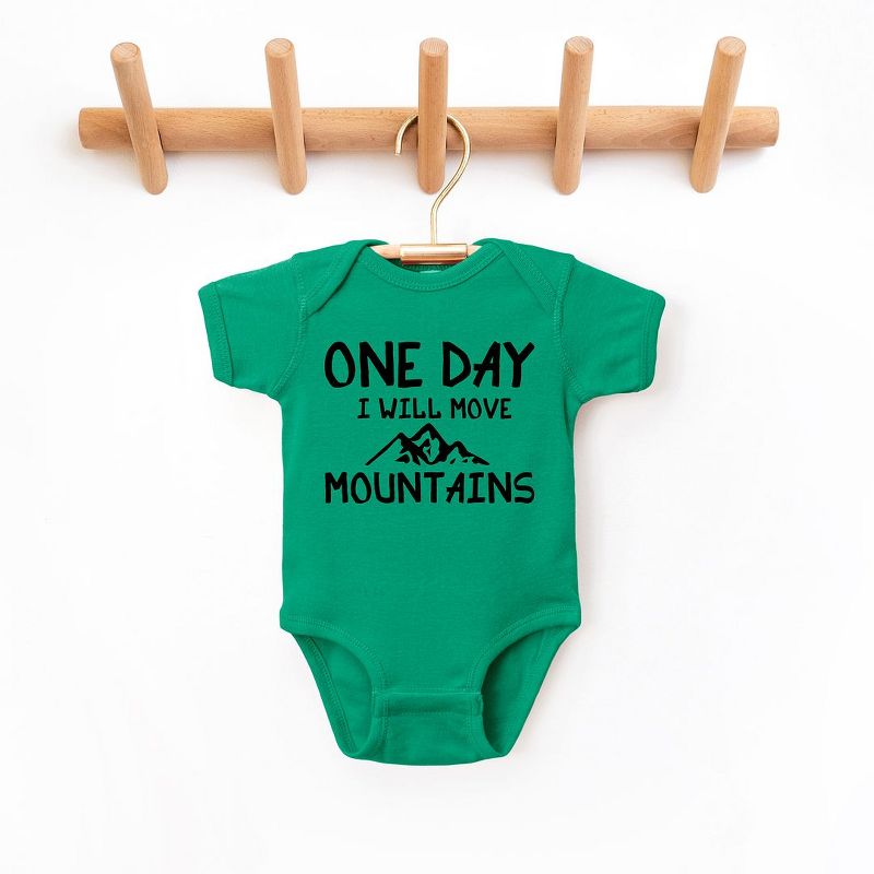 The Juniper Shop One Day I Will Move Mountains Baby Bodysuit, 1 of 3
