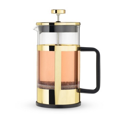 Pinky Up Riley Casablanca Pink & Gold Press Pot Tea And Coffee Maker, Loose  Leaf Tea Accessories, Hot Or Iced Tea Beverage Brewer, 34oz Capacity, Gold  : Target