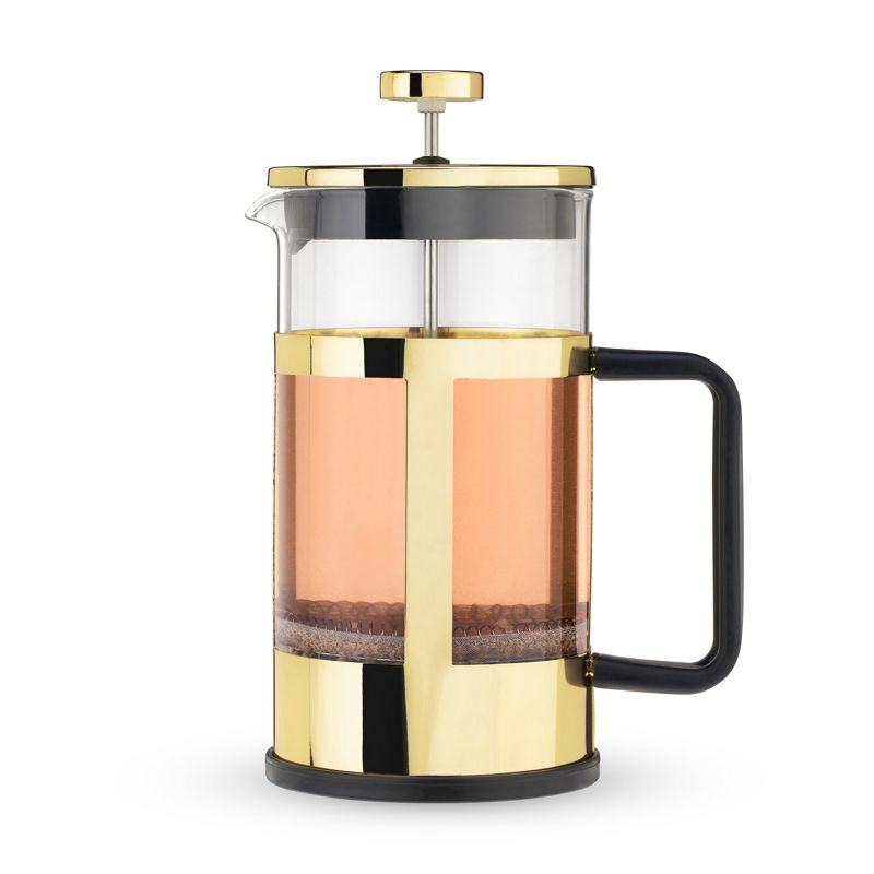 Pinky Up Piper Gold Press Pot Tea and Coffee Maker, 1 of 11