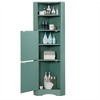 Alilang 14.96 Inch Tall Corner Storage Cabinet with Adjustable Shelves and Double Doors-Green - 3 of 4