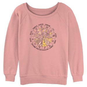 Junior's Women Lost Gods Astrology Vintage Wheel Sweatshirt - 1 of 3