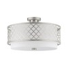Livex Lighting Arabesque 3 - Light Semi-Flush Mount in  Brushed Nickel - 2 of 4