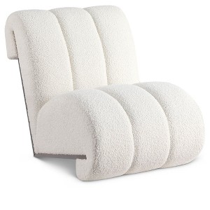 Meridian Furniture,Swoon Faux Sheepskin Accent Chair - 1 of 4