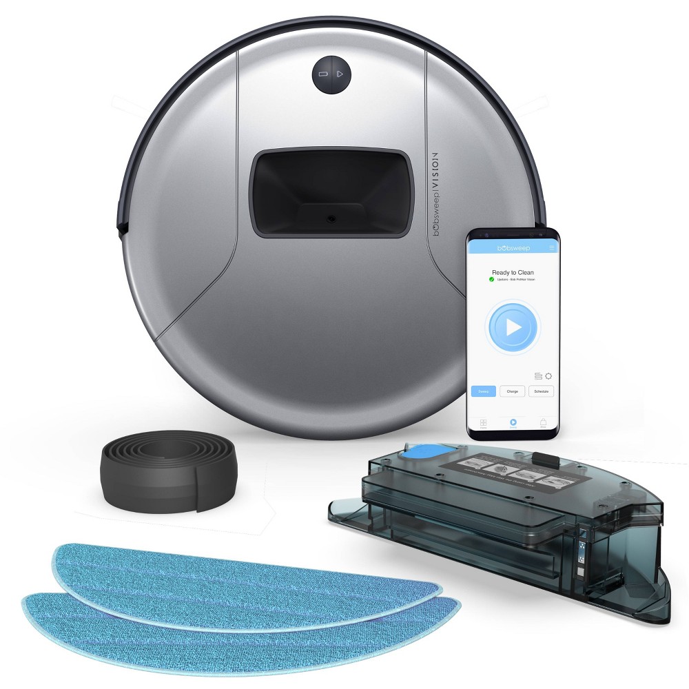 bObsweep PetHair Vision Wi-Fi Connected Robotic Vacuum Cleaner and Mop - Steel was $529.99 now $269.99 (49.0% off)