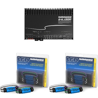 AudioControl D-6.1200 6-Channel Car Amplifier with Digital Signal Processing with 2 Pairs AudioControl AC-LGD Load generating devices for AudioCont...