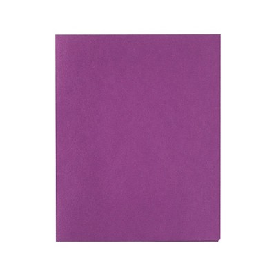 Staples School Grade 2 Pocket Folder Purple 25/Box 27536-CC