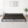 Whizmax 6 Inch Metal Platform Bed Frame with Wavy Pattern, Steel Slat Support, Mattress Foundation and No Box Spring Needed, Easy Assembly, Black - 3 of 4
