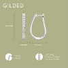 Gilded 1/4 to 2 Carat Total Weight Lab-Grown Diamond Prong Set Hoop Earrings in 925 Sterling Silver and 14KT Yellow Gold Plated Silver, Hinged Closure - 4 of 4