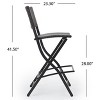 CAVINAS Swivel Patio Bar Stool, Aluminium Counter Stool Chair with Rolled Armrests for Garden, Kitchen, Dining Room - 4 of 4
