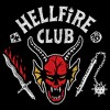 Juniors Womens Stranger Things Hellfire Club Costume Cowl Neck Sweatshirt - 2 of 4