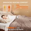 Electric Heated Blanket Soft & Washable Ribbed Flannel - 3 of 4