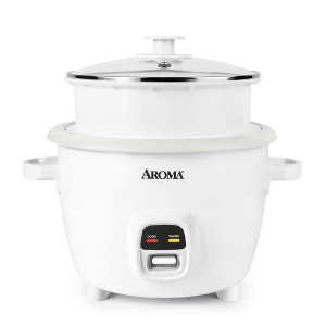 Aroma 20-Cup Rice Cooker & Food Steamer with Bonded Granite Nonstick Ceramic Pop-Up Steam Tray Restored - 1 of 4