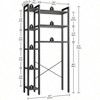 Over Toilet Storage with 8 - Tier Shelf Mass - Storage Open Rack Freestanding Bathroom Organizer Black Space Saver - 3 of 4