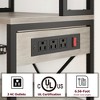 70.1" Bakers Rack with Power Output, Coffee Bar Station with 2 Big Metal Basket, Large Storage Rack, Coffee Stand Station - 3 of 4