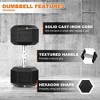 Sapphtopaz Rubber Coated Hex Dumbbell, Dumbbell Set with Non-Slip Grips for Exercise, Muscle Toning, Space-saving Home Gym Strength Training Dumbbells - 2 of 2