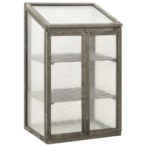 vidaXL Greenhouse 23.6Inchx17.7Inchx39.4Inch Firwood - 1 of 4