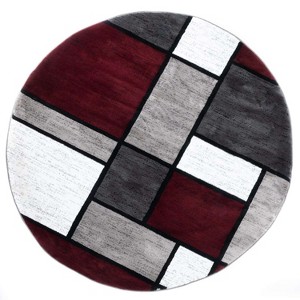 World Rug Gallery Contemporary Modern Boxed Color Block Area Rug - 1 of 4