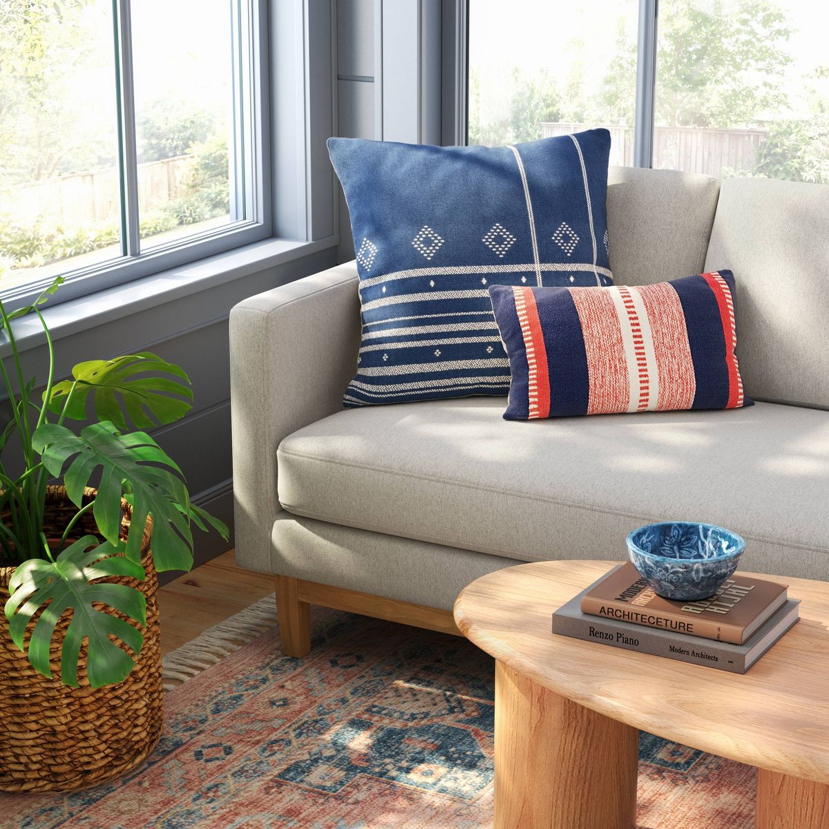 Oversized Square Yarn-Dyed Cotton Indoor Throw Pillow - Threshold™ - thumbnail 7