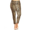 Women's Plus Size Printed Cheetah Pants - White Mark - image 2 of 3