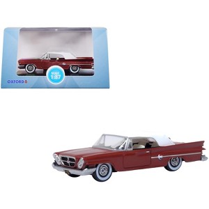 1961 Chrysler 300 Convertible (Closed Top) Cinnamon Brown Met w/White Top 1/87 (HO) Scale Diecast Model Car by Oxford Diecast - 1 of 4