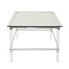 Bayla Modern Coffee Table Clear - Christopher Knight Home: Tempered Glass, Iron & Acrylic - 4 of 4
