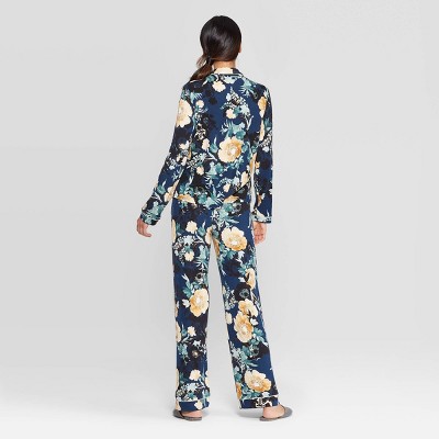 Women's Floral Beautifully Soft Notch Collar Pant Pajama Set