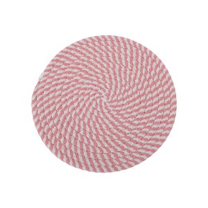 Unique Bargains Trivet Round Rope Woven Mat Cotton Non-woven Fabric 7.87"x7.87"x0.31" - 1 of 3