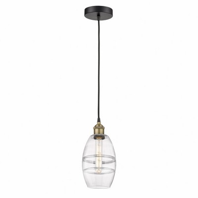 Vaz - 1 Light Cord Hung Mini Pendant In Industrial Style-8.13 Inches Tall and 5.88 Inches Wide