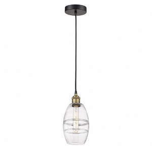 Vaz - 1 Light Cord Hung Mini Pendant In Industrial Style-8.13 Inches Tall and 5.88 Inches Wide - 1 of 1
