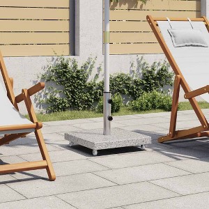 vidaXL Parasol Base Grey Granite Base with Stainless Steel Tube 66.1 lbs - 1 of 4