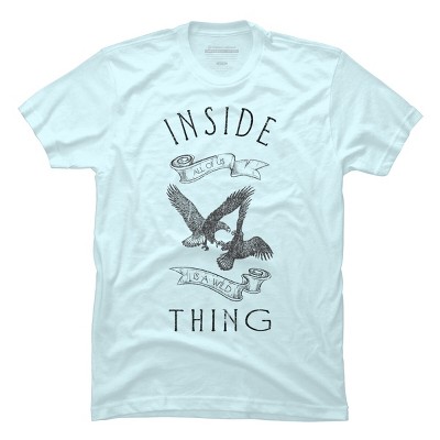Men's Design By Humans Inside All Of Us Is A Wild Thing By magdadesign T-Shirt