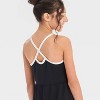 Girls' Knit Contrast Trim Dress - All In Motion™ - 3 of 3