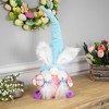 Northlight Girl Gnome Girl with Bunny Ears Easter Figure - 18.25" - Blue and Pink - 2 of 4